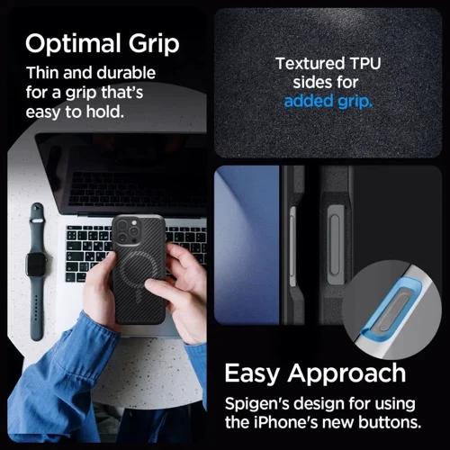 Чехол для iPhone Spigen Core Armor MagFit Matte Black (ACS08024) for iPhone 16 Pro Max фото 11
