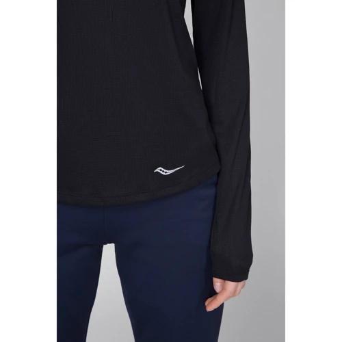 Спортивный лонгслив Saucony Stopwatch Long Sleeve (800272-BK) 44 черный: Состав Полиэстер