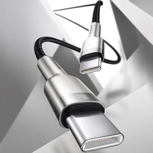 Кабель Baseus Cable USB-C to USB-C Cafule Metal 100W 1m Black (CATJK-C01) фото 9