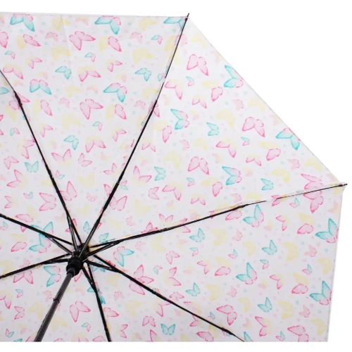 Зонт женский полуавтомат Happy Rain белый (U42304-2): Фасон Складной