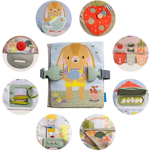 Развивающая мягкая книга Taf Toys Бизибук зайчонок (13355)
