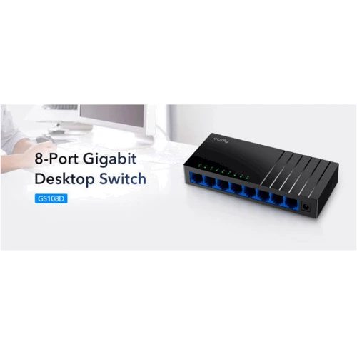 Мережевий комутатор Cudy GS108D: Кількість портів Fast Ethernet (10/100) 8