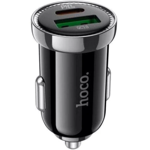 Зарядное устройство Hoco Car Charger Z44 Leading USB+USB-C 20W Black (S25727): Особенности USB-C
