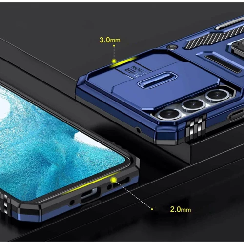 Чохол для телефона Mobile Case Camshield Army Ring Navy для Samsung A356 Galaxy A35 / A556 Galaxy A55: Колір синий