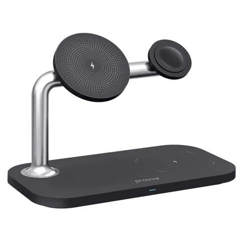 Зарядний пристрій Proove Wireless Charger Magnetic Field 15W Black для iPhone 16 I 15 I 14 I 13 I 12 series, Apple Watch and Apple AirPods: Особливості Для Apple Watch, MagSafe