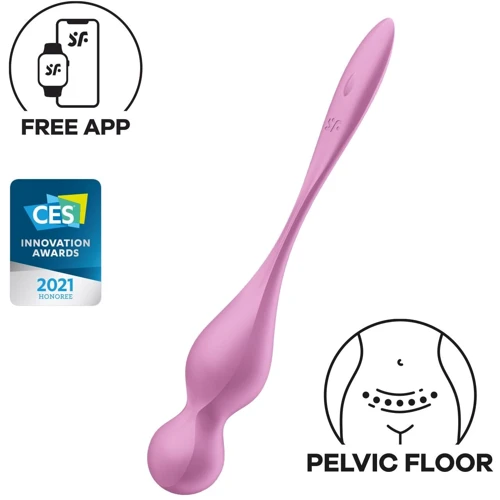 Вагинальные шарики с вибрацией Satisfyer Love Birds 1 Connect App Pink