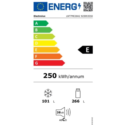 Холодильник Electrolux LNT7ME36K2: Мощность замораживания, кг/сутки 8