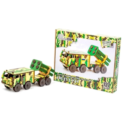Дерев'яний 3D конструктор PuzzleOk Нептун, 127 подітий. (Нептун-00989)