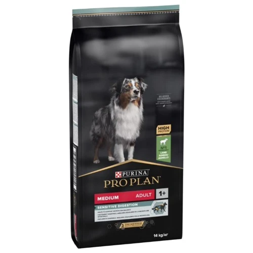 Сухой корм для собак Pro Plan Medium Sensitive с ягненком 14 кг (7613035214774): Вес упаковки 14 кг