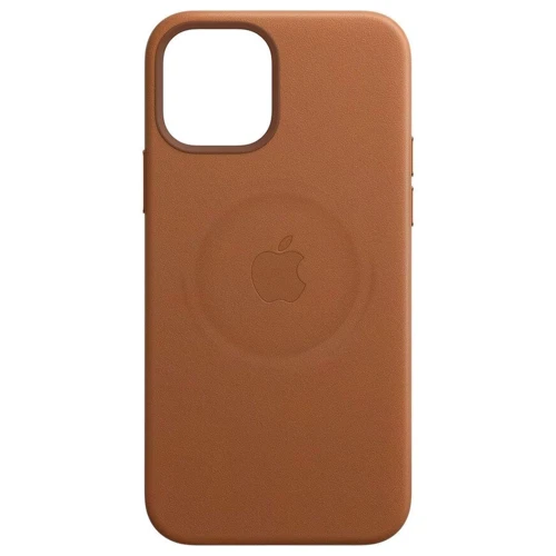 Чехол для iPhone Apple Leather Case with MagSafe Saddle Brown (MHKL3) for iPhone 12 Pro Max: Цвет коричневый