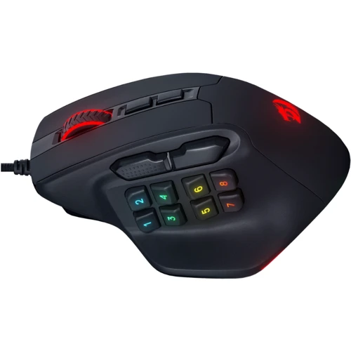 Мышь Redragon Aatrox MMO USB Black (71276): Максимальное разрешение сенсора, dpi 12400