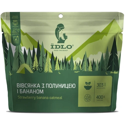 Каша овсяная ЇDLO с клубникой и бананом 100 г (4820219970576)