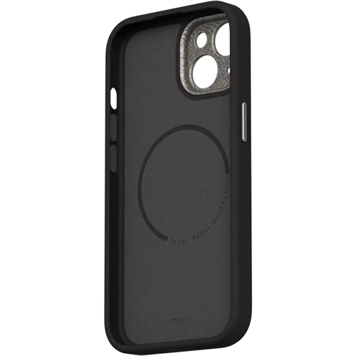 Чехол для iPhone Moshi Napa Slim Hardshell Case Midnight Black (99MO231101) for iPhone 15: Материалы искусственная кожа