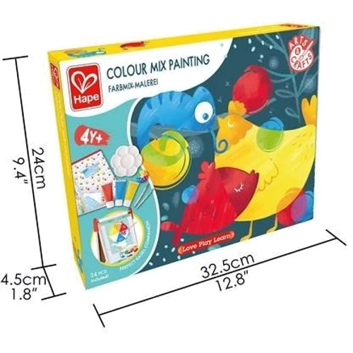 Набір для малювання Hape Змішування квітів з пензлями та фарбами (E1069)