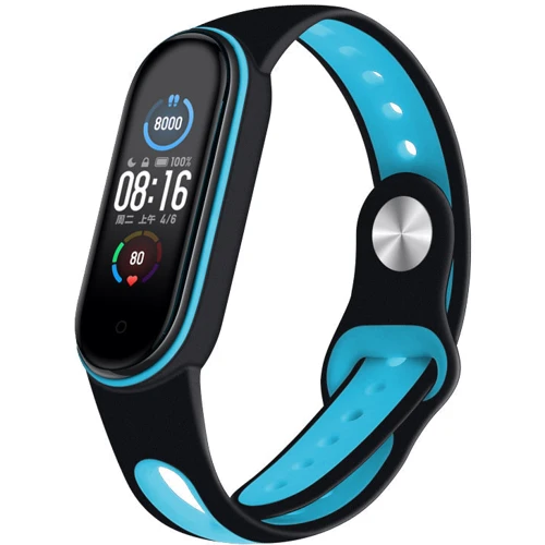 

BeCover Sport Style Black-Blue for Xiaomi Mi Smart Band 5/6 (705165)