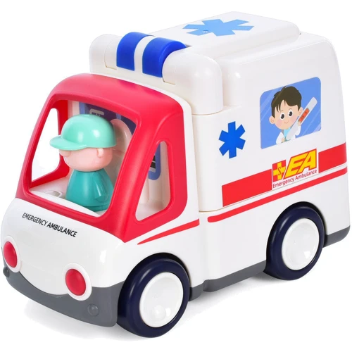 Машинка Hola Toys швидка допомога функціональна з музикою та підсвічуванням (E9997-HL)