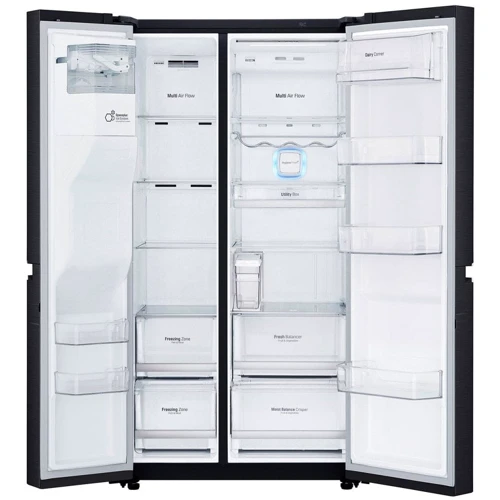 Холодильник Side-by-Side LG GC-L247CBDC: Объем морозильной камеры, л 196