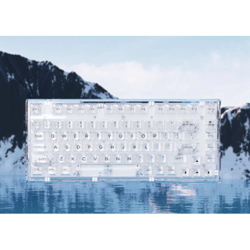 Клавиатура FL Esports Q75 SAM White Transparent Body Light Ice keycap Kailh MX Cool Mint wireless Three-Mode: Тип клавиш механический