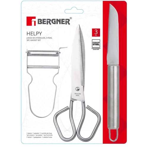 Набор кухонных ножей Bergner Helpy BG-3356-MM 3 предмета (00000025161): Количество предметов 3