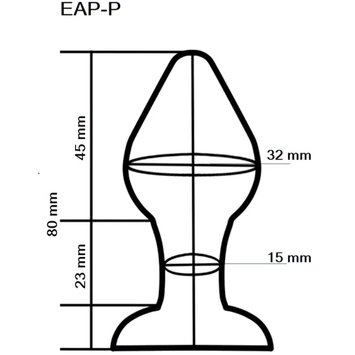 Светящийся анальный плаг из стекла EGZO (EAP-P)