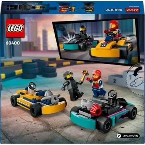 Конструктор LEGO City Картинг и гонщики 99 деталей (60400): Количество деталей, шт. 99
