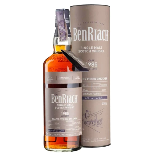 Виски Benriach 33yo Virgin Oak Hogshead #7214 Peated CB Batch 16 1985 48.1 % 0.7 л Tube (BW47060)