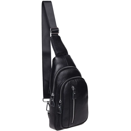 Мужская сумка-слинг Keizer черная (K15055-black) фото 11