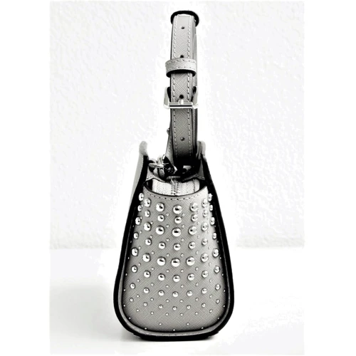 Женская сумка кросс боди Michael Kors серая (192877363538): Фактура Сафьяно, Матовая
