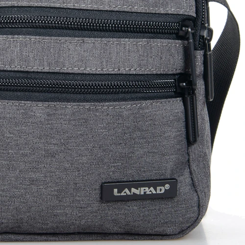 Мужская сумка через плечо Lanpad серая (33058): Пол Мужской