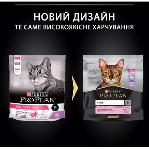 Сухой корм Pro Plan Delicate для кошек с чувствительным пищеварением с индейкой 400г (7613033568671) фото 9