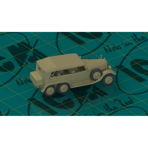 Германский автомобиль тентом WWII German staff car G4,1935 production (snap fit) (ICM72472): Производитель ICM
