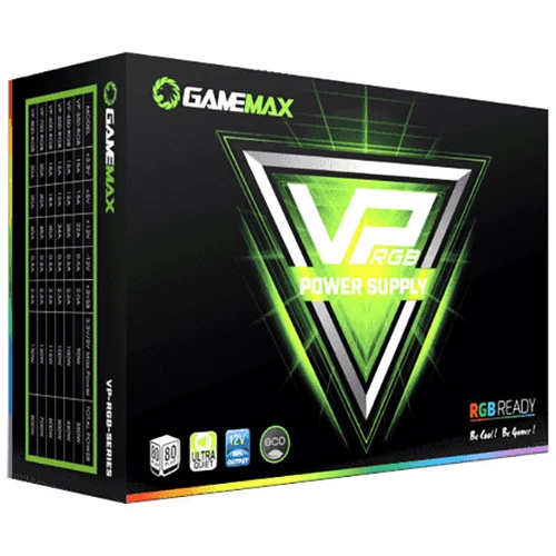 Блок питания GAMEMAX 800W (VP-800-RGB): КПД, % 80