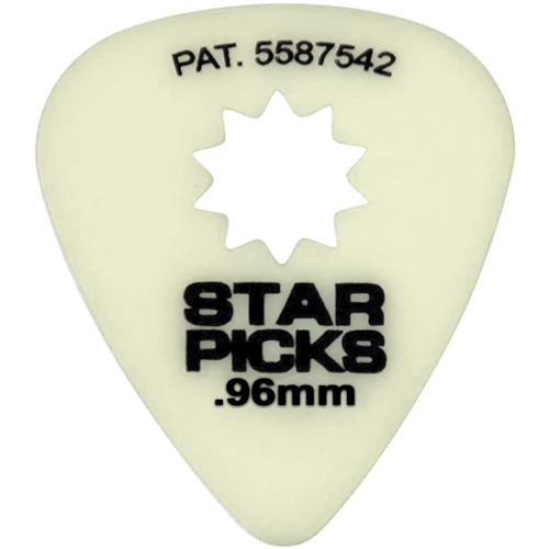 Медиатор Набор медиаторов EVERLY GLOW IN THE DARK STAR PICK MIX (12-PACK): Форма медиатора Flow Picks