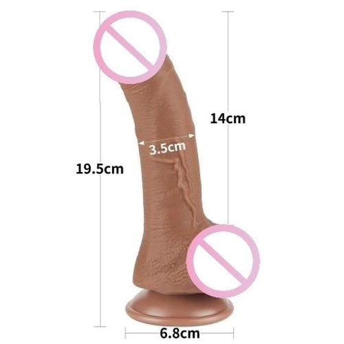 Фаллоимитатор LoveToy Sliding-Skin Dual Layer Dong 7.5" Brown