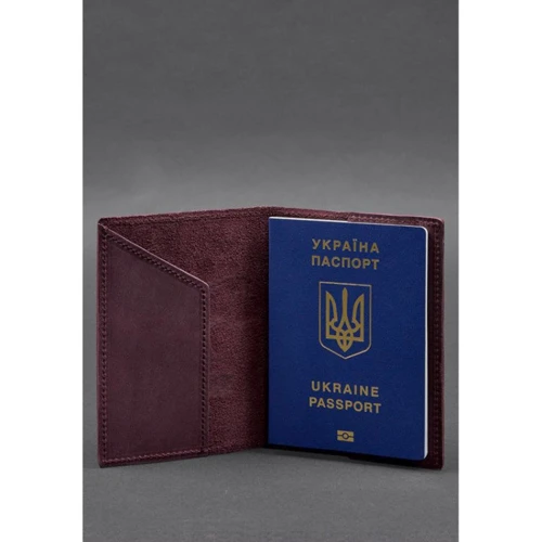 Обкладинка BlankNote для паспорта з карткою України бордова (BN-OP-UA-M-vin-kr): Країна виробник Украина
