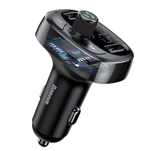 Зарядное устройство Baseus Car Charger 2хUSB T Shaped S-09 Car Bluetooth MP3 Player Black (CCMT000301): Кабель в комплекте отсутствует