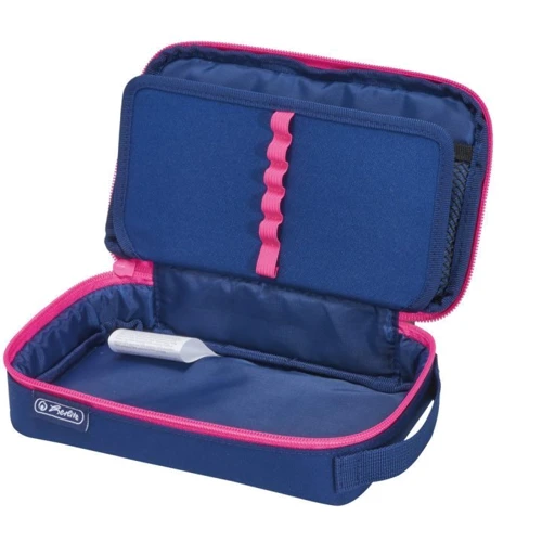 Пенал Herlitz 2Go Blue Pink с транспортиром в комплекте (50033355): Год выпуска коллекции 2021