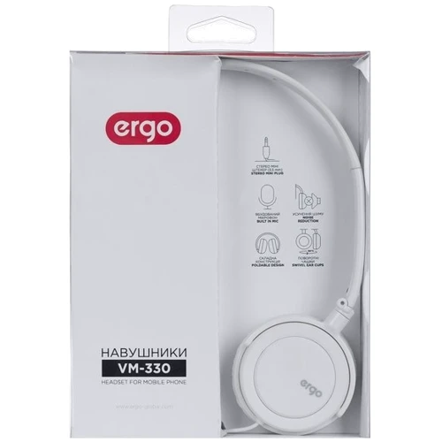 Наушники Ergo VM-330 White: Чувствительность (дБ) 102