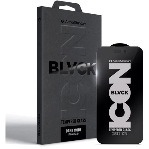 Защитное стекло для iPhone ArmorStandart Tempered Glass Dark Mode BI for iPhone Air (ARM86632): Тип защиты экрана на экран