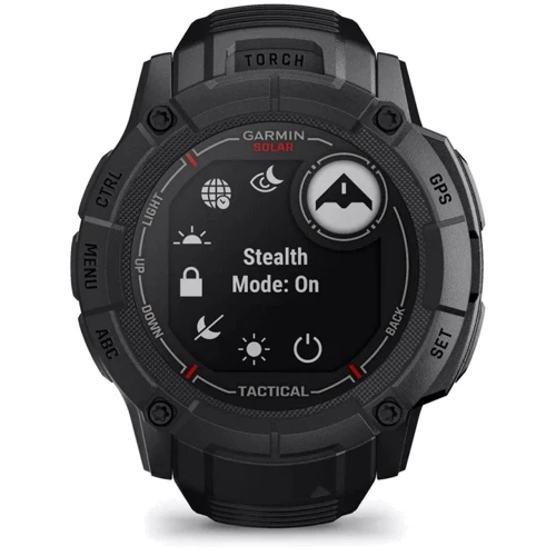 Смарт-часы Garmin Instinct 2X Solar Tactical Edition Black (010-02805-03): Особенности Барометр, Фонарик, Бесконтактная оплата, Компас, Солнечная батарея, С большой автономностью, Водонепроницаемые, Тактические