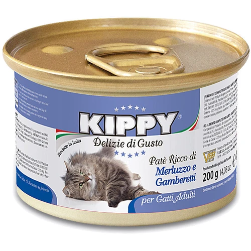 Консервы для котов Kippy Треска и креветки 200 г (8015912503374)