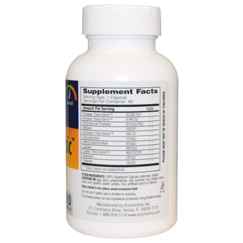 Enzymedica, Digest Basic, Essential Enzyme Formula, 90 Capsules (ENZ-29010): Тип Пищеварительные ферменты