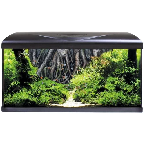 Акваріум Amtra System 80 Led Black 85 л з фільтром, помпою та нагрівачем Фон коріння 80x32x48 см (A2001035)