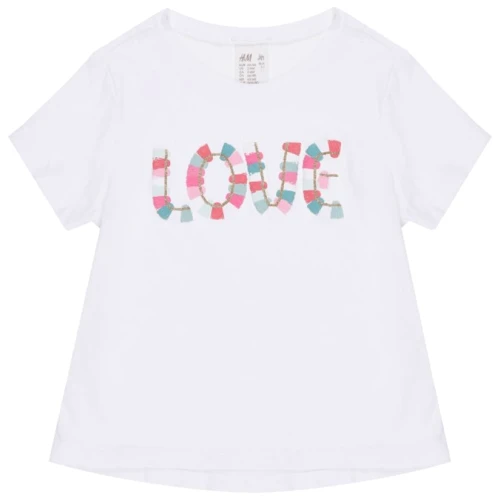 Футболка H&M 7473049 74-80 см белая