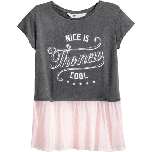 Футболка H & M 5212426 158-164 см темно-сіра