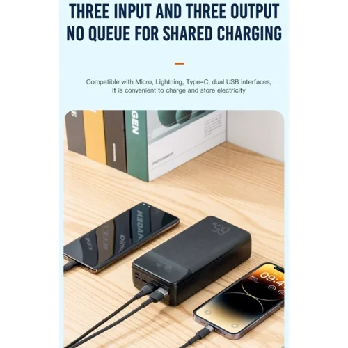 Внешний аккумулятор XO Power Bank 30000mAh PR201 Dispaly 65W Black