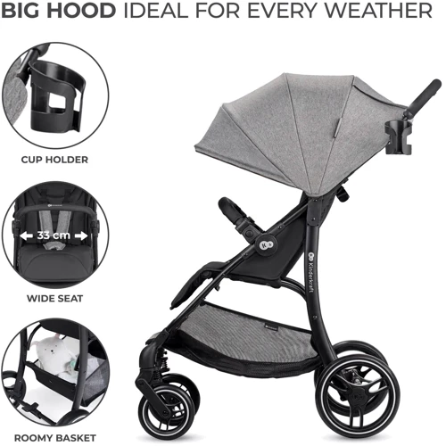 Прогулочная коляска Kinderkraft Trig 2 Grey (KSTRIG02GRY0000) (00-00305193) фото 11