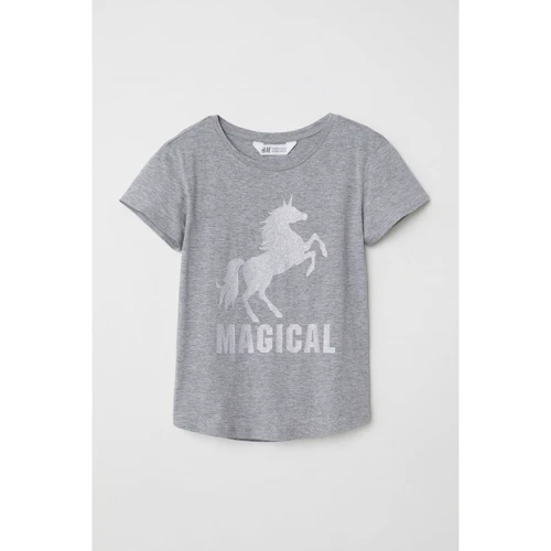 Футболка H&M 6265638 170 см серая
