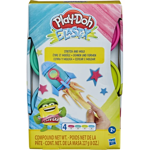 Hasbro Play-Doh Набор из 4 баночек эластичного пластилина (ELASTIX BRIGHT) E6967_E9864