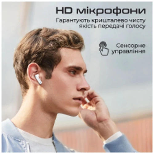 Навушники Promate TransPods White (transpods.white): Час роботи, ч 6